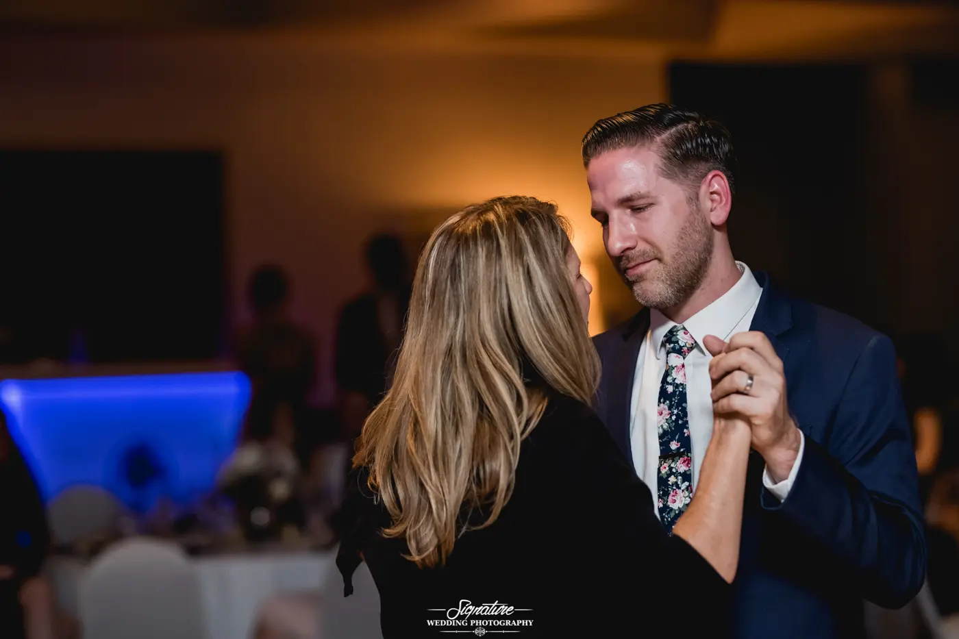 Mother and son dance