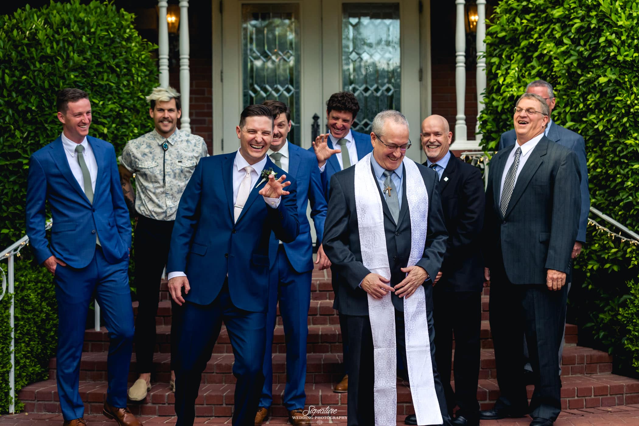 Fun picture of the men of the wedding