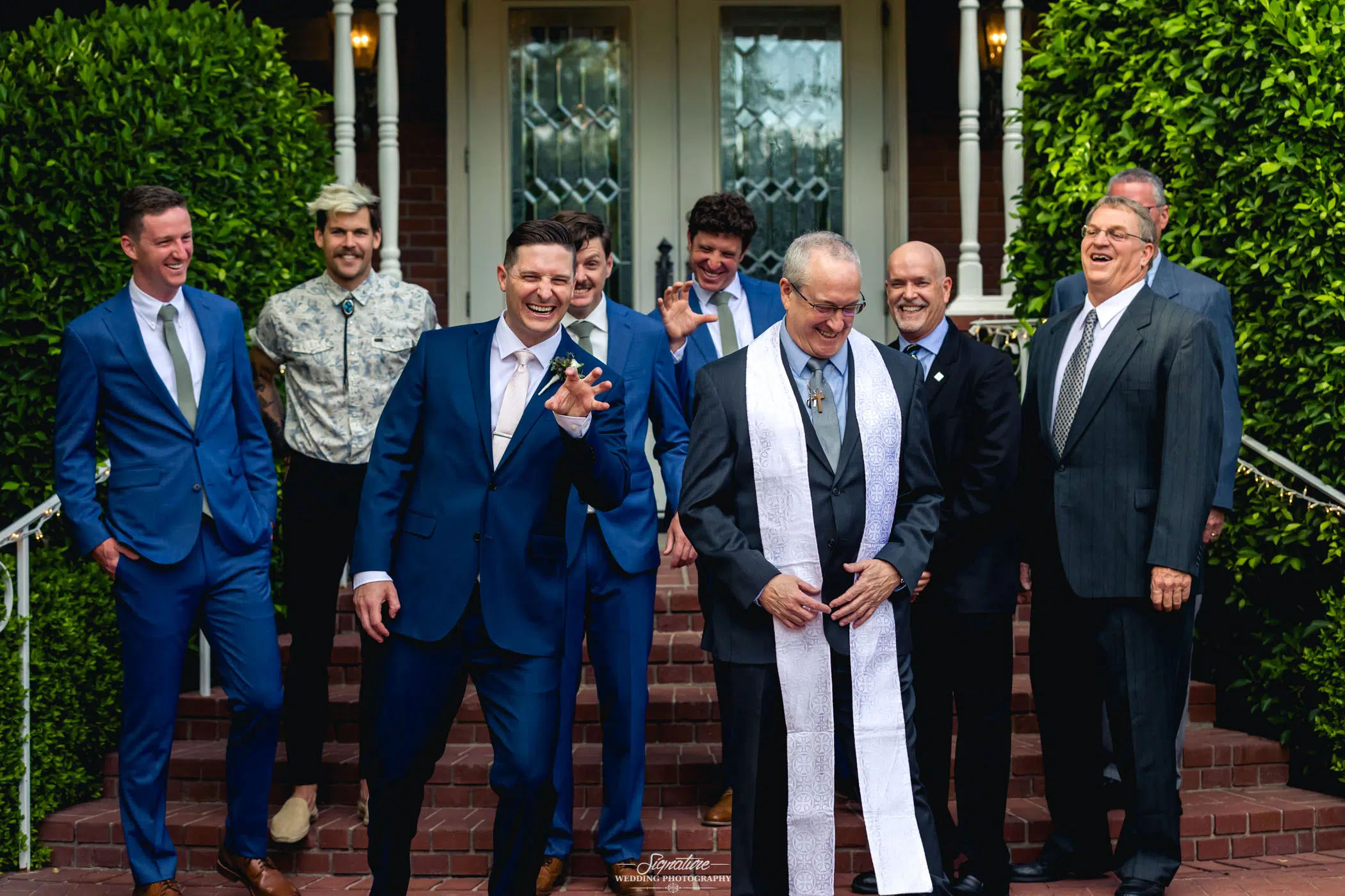 Fun picture of the men of the wedding