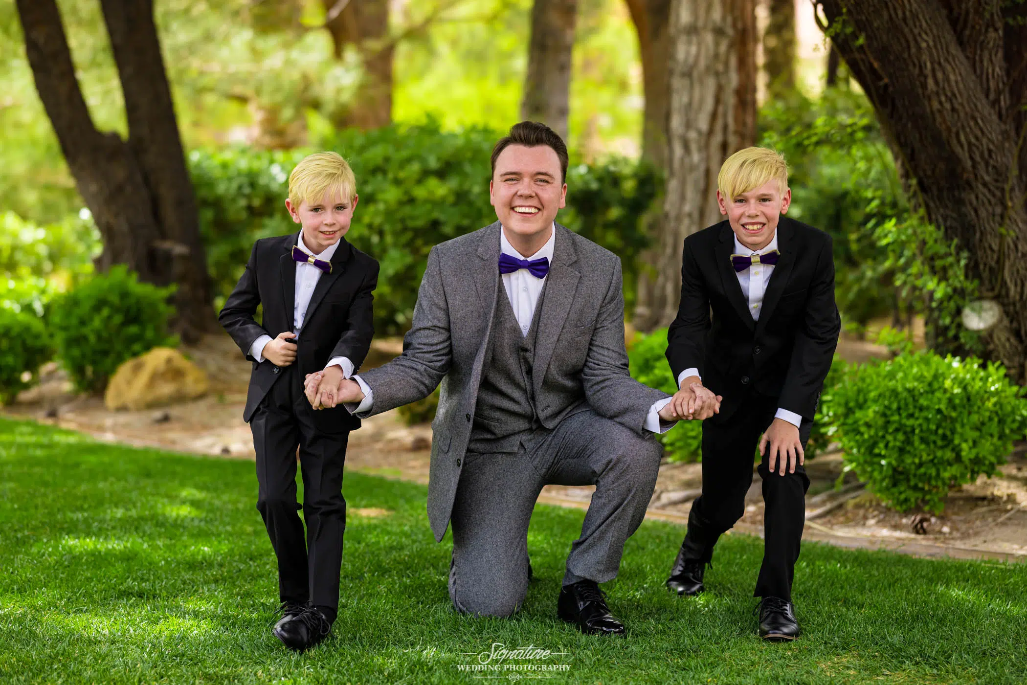 Groom with ring bearers