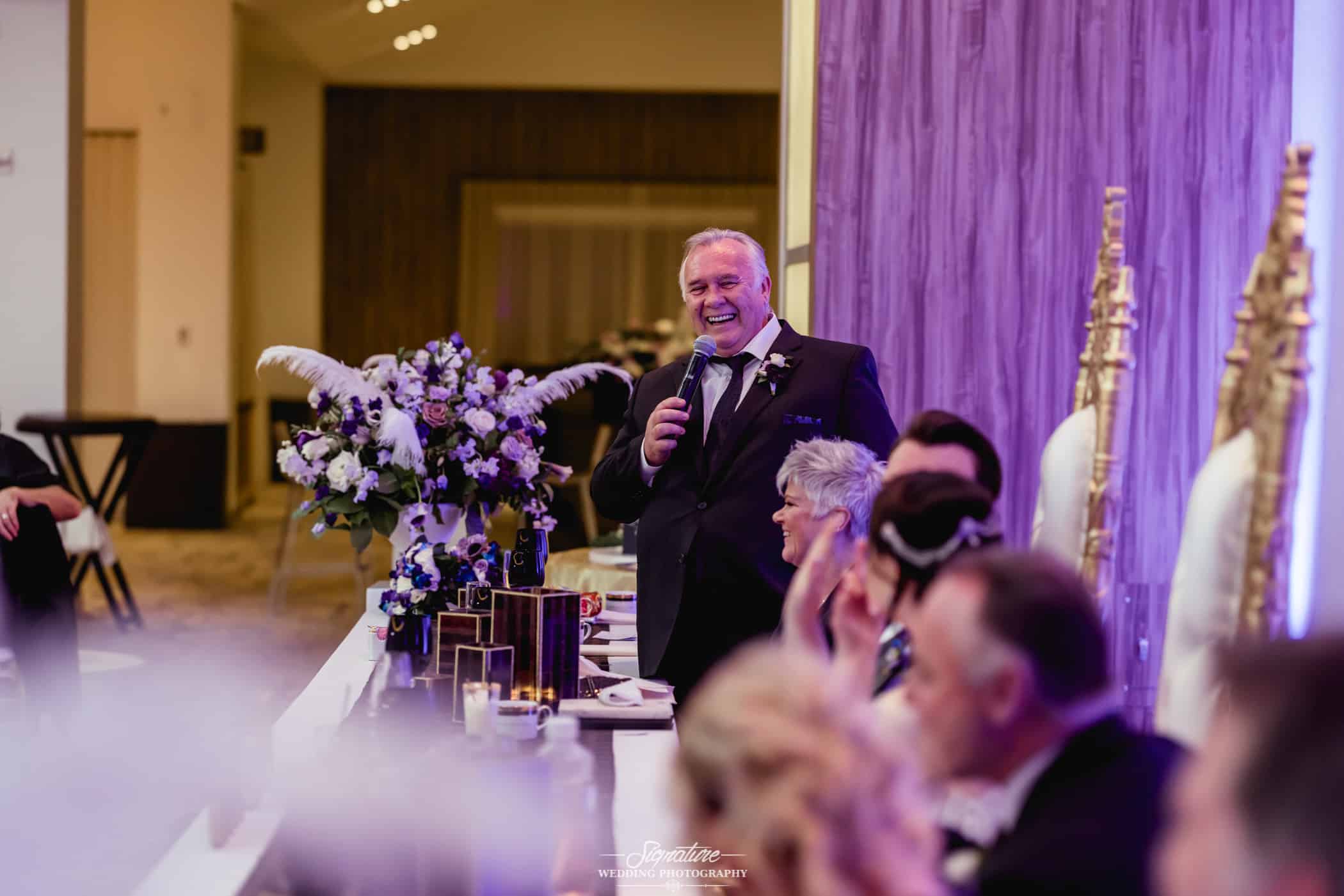 Speech at wedding reception