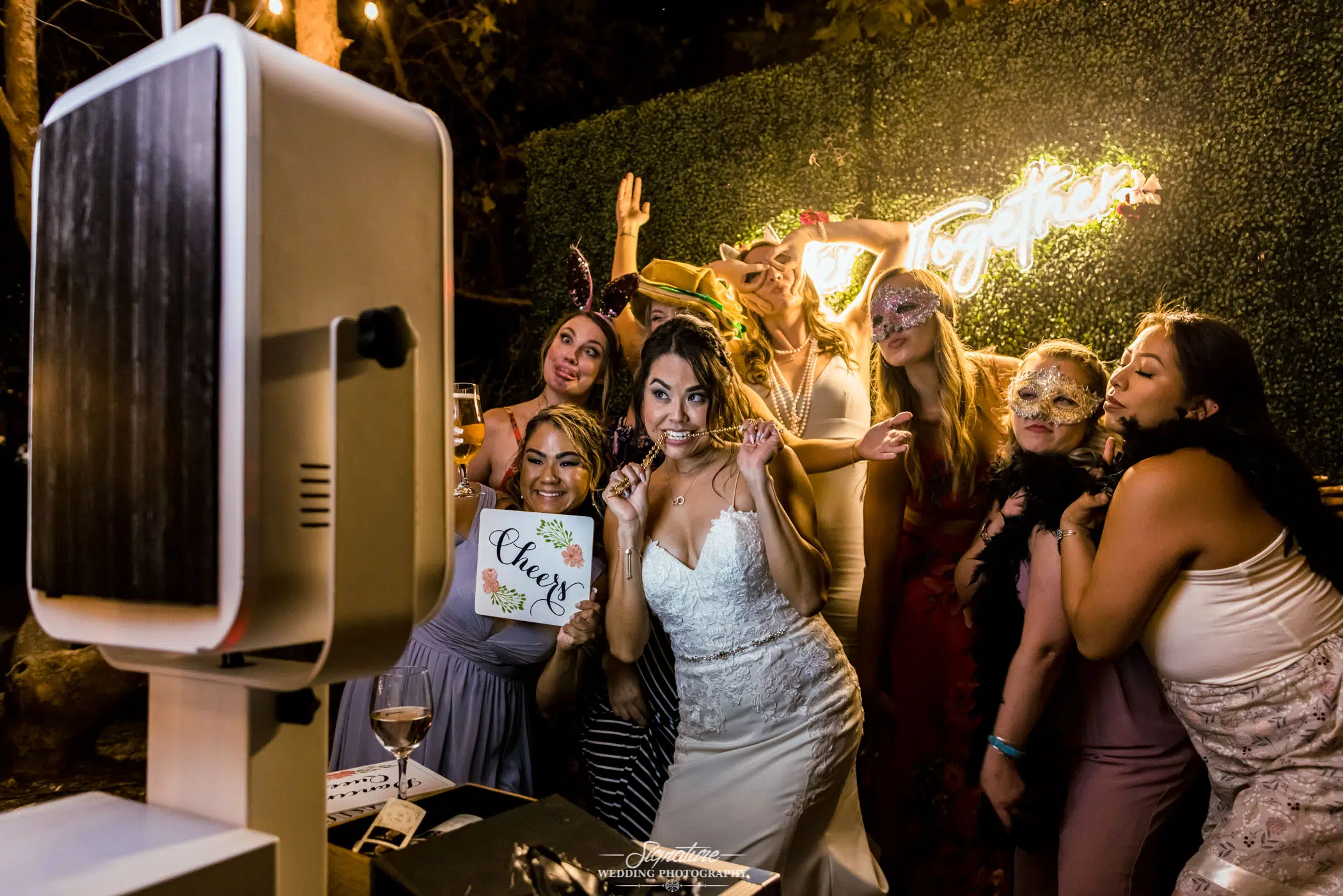Candid group phot booth picture