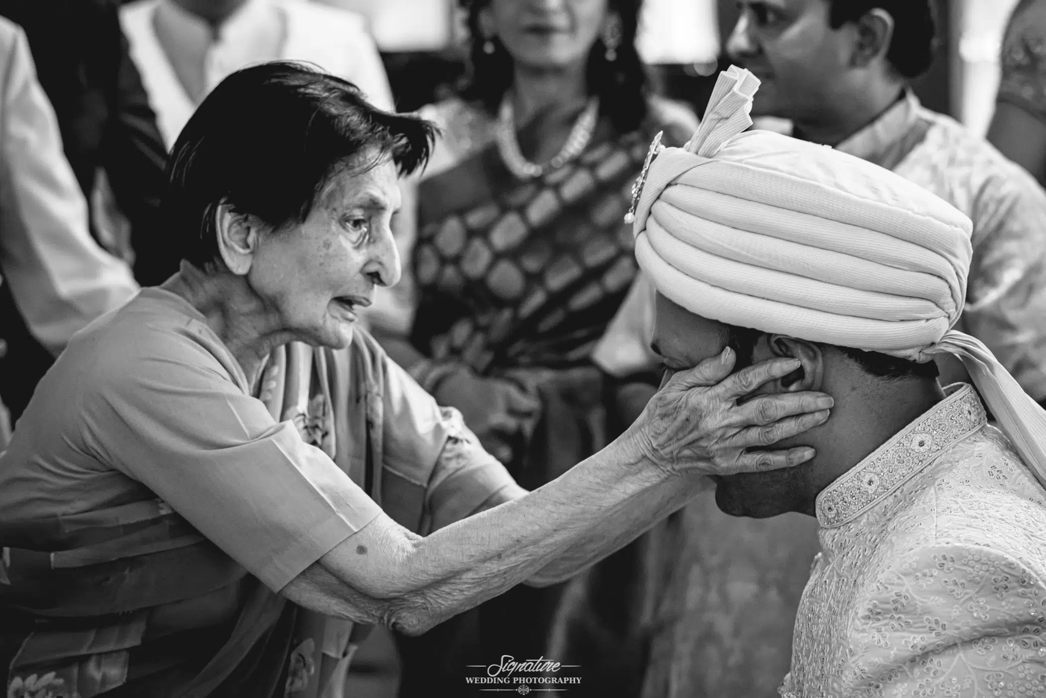 Indian groom and matriarch