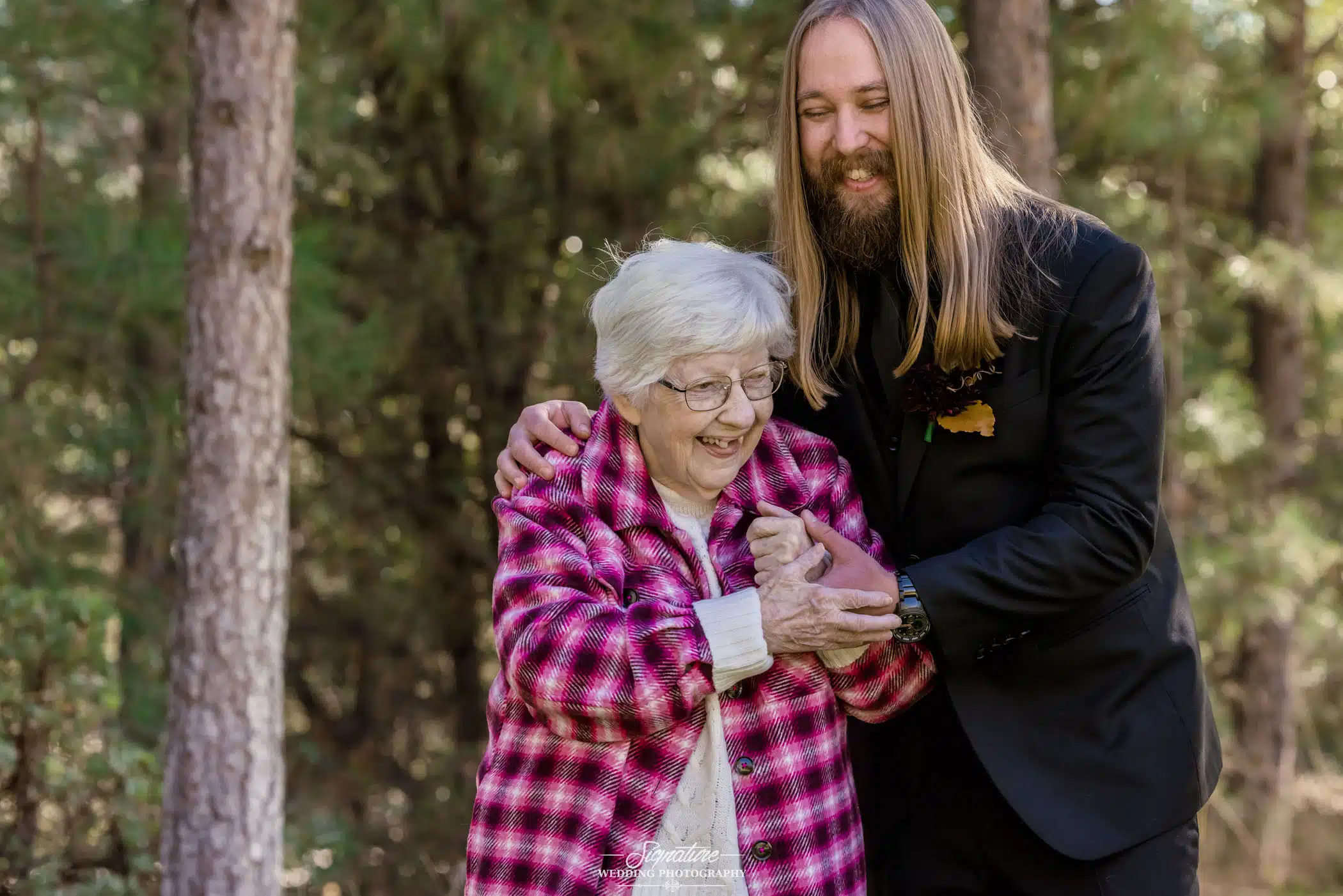 Groom with matriarch