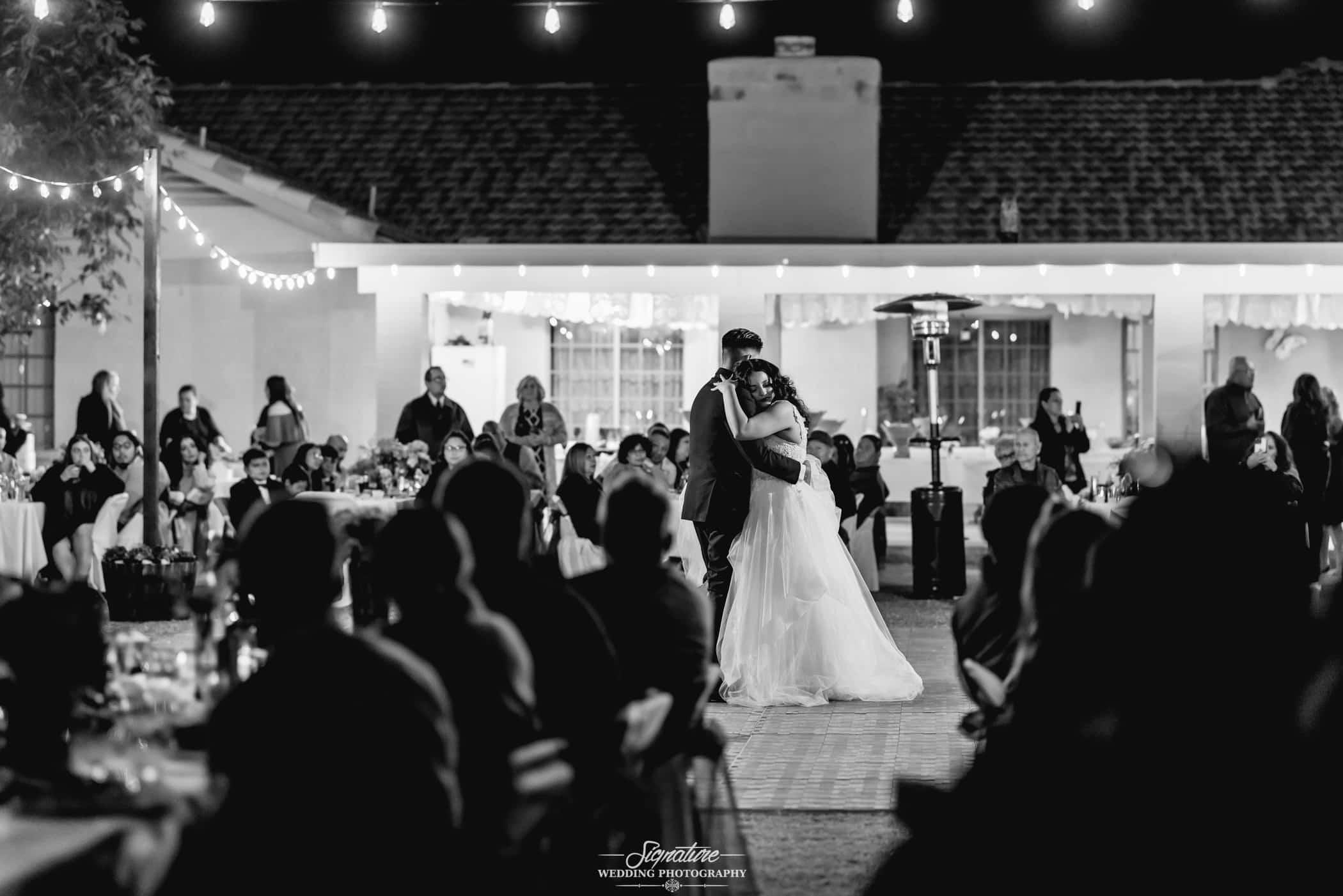 First dance black and white