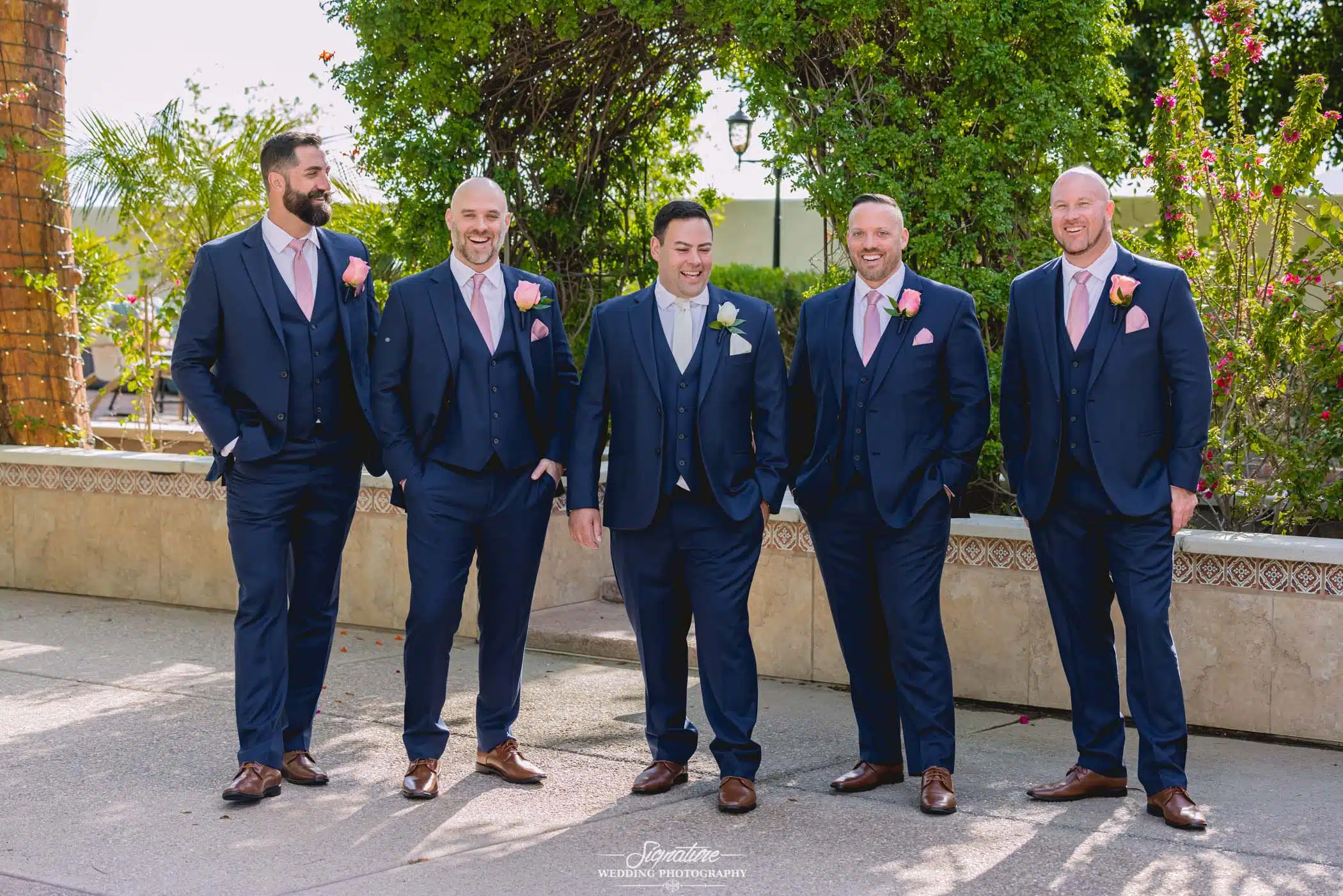 Image by Signature Wedding Photography Groom with groomsmen