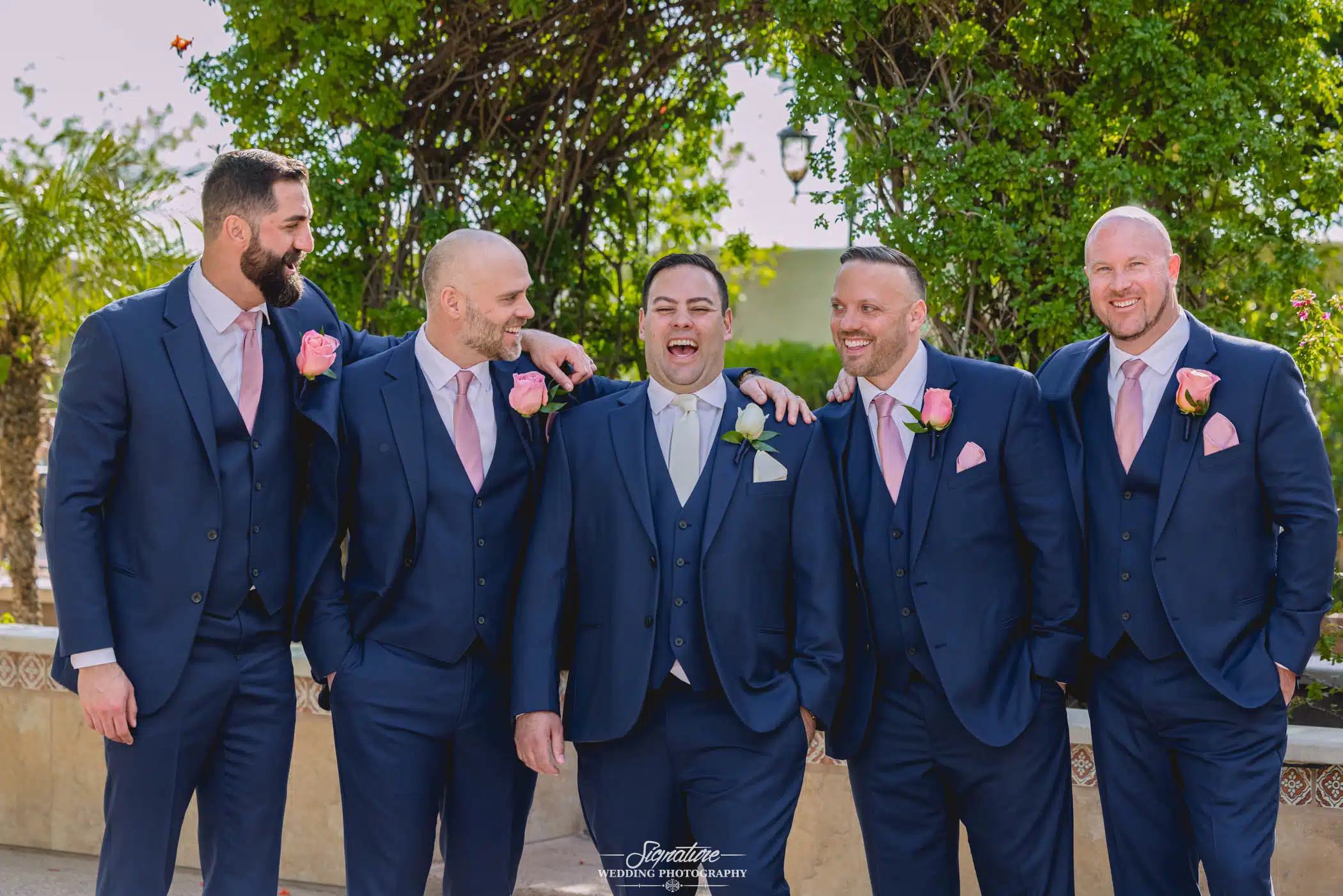 Image by Signature Wedding Photography Groom with groomsmen