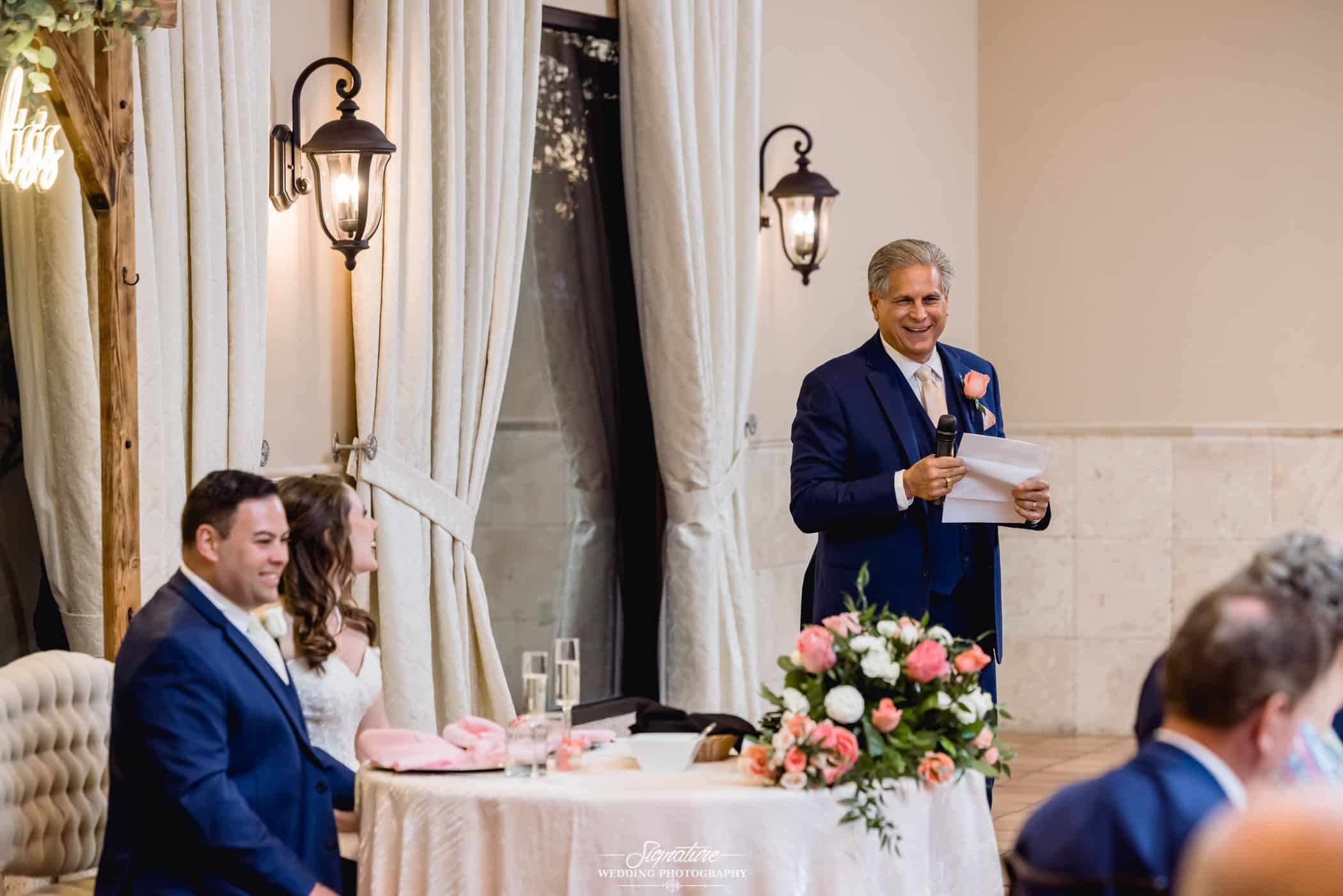 Father's speech during reception
