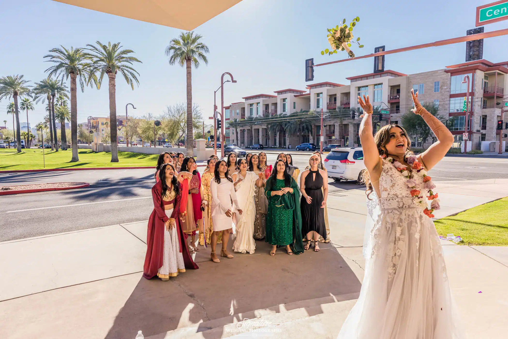 Image by Signature Wedding Photography Bride with her bridesmaids