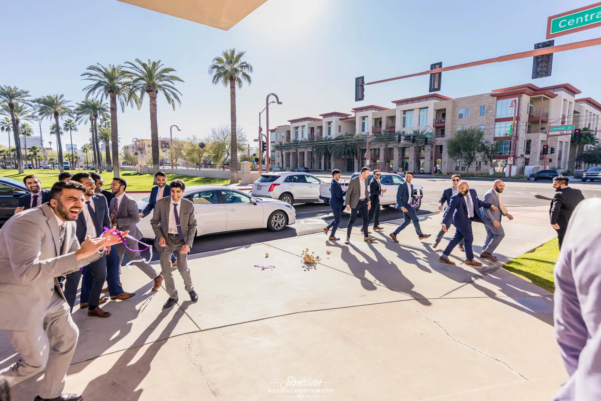 Image by Signature Wedding Photography Groomsmen arriving